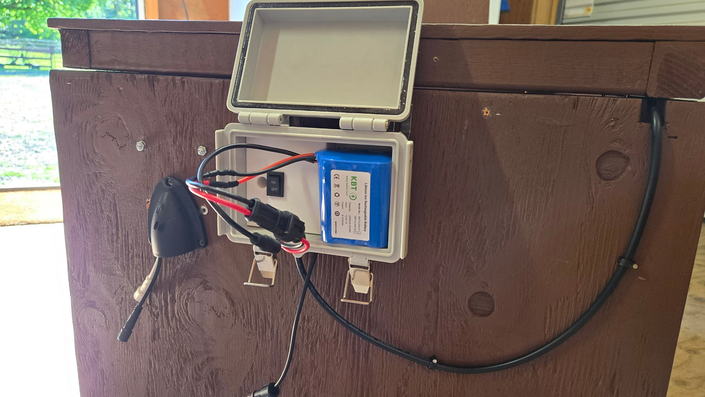 Sample installation of control box with battery